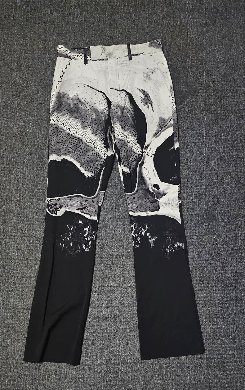 Amiri Wool Flared High-Waist Pants-yf