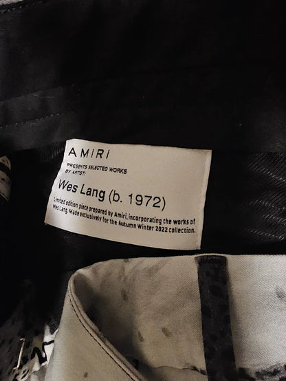 Amiri Wool Flared High-Waist Pants-yf