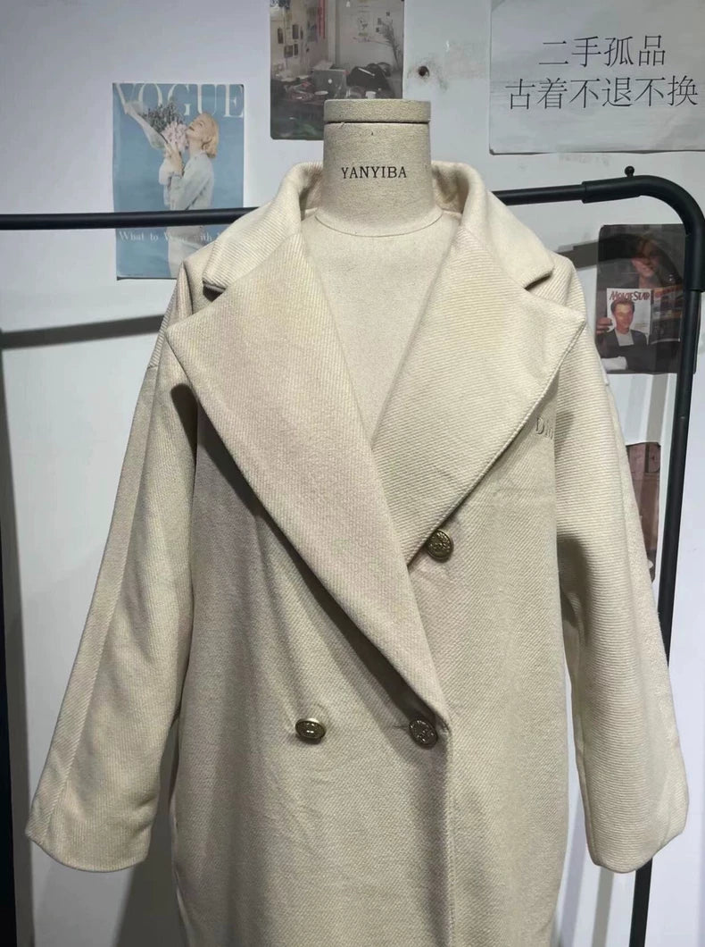 Vintage Dior Beige Wool Overcoat
