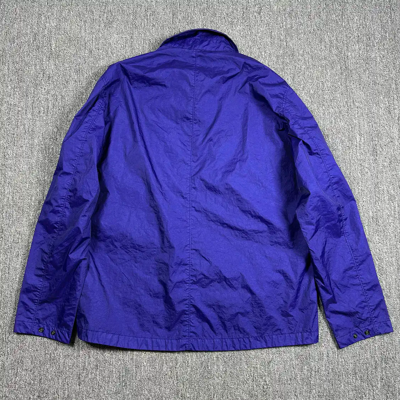 Stone Island Blue Polyester Men's Lightweight Jacket 0089