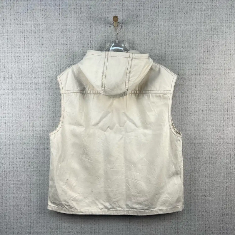 Prada Hooded Vest in Light Cream