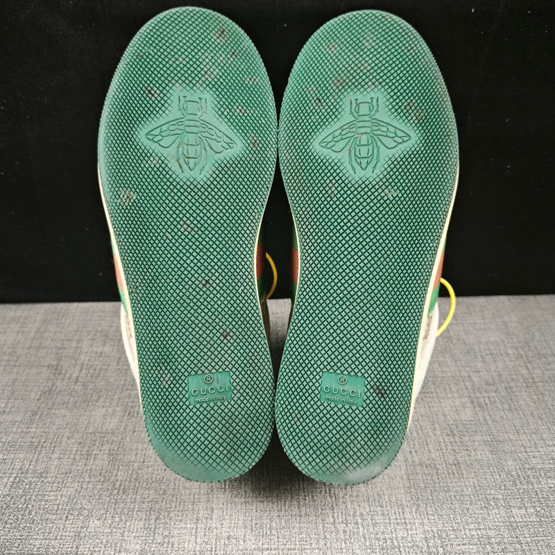 Gucci Screener Distressed Sneakers in Green 0079