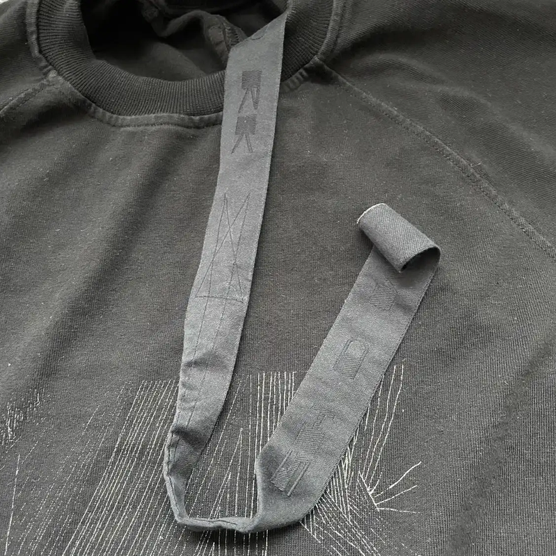 Rick Owens Black Cotton Sweatshirt for Men 0089