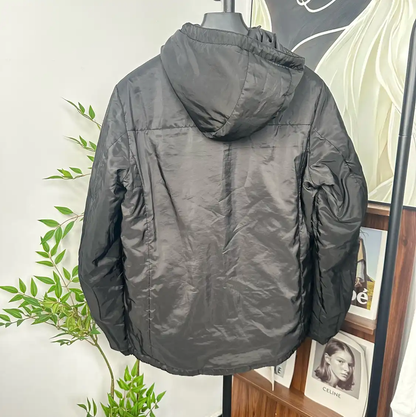 Prada Black Cotton Long Sleeve Coat for Men