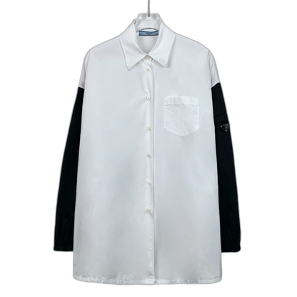 Prada White Long Sleeve Button-Up Shirt