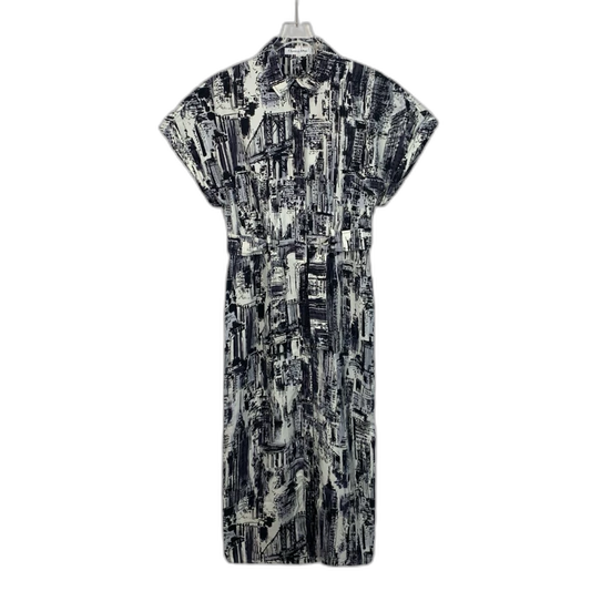 Christian Dior Black Print Short Sleeve Dress