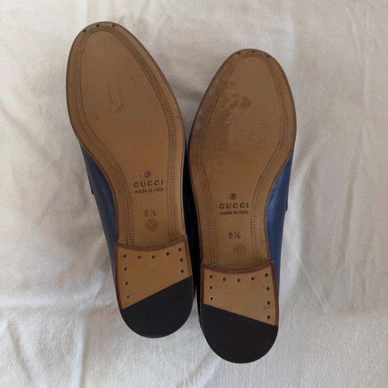 Gucci Leather Loafers with Horsebit and Web Strap 0079