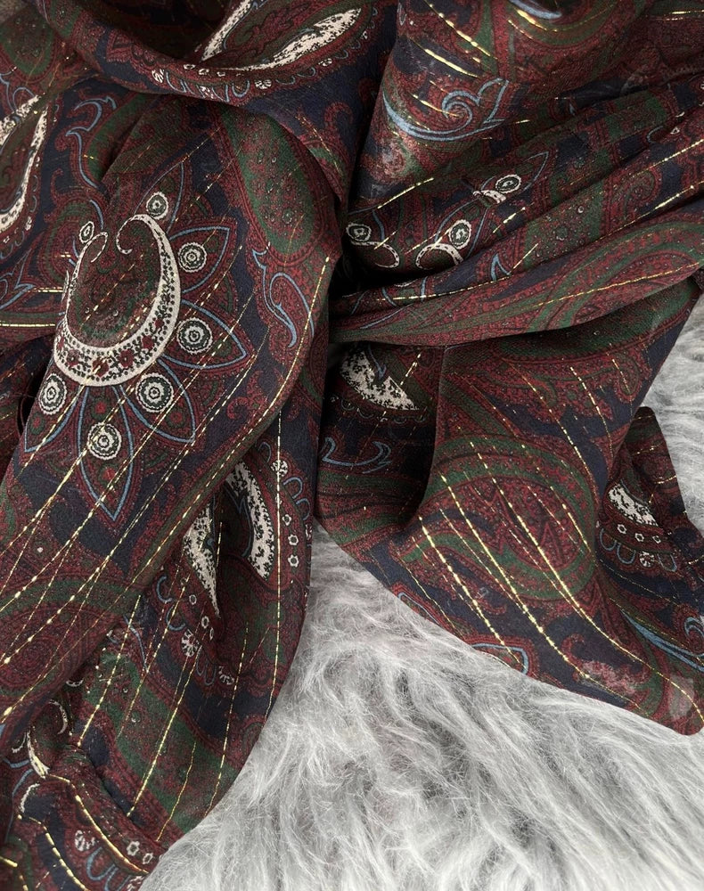 Saint Laurent 2018SS Silk Gold Thread Shirt