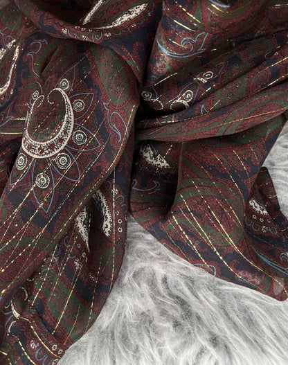 Saint Laurent 2018SS Silk Gold Thread Shirt