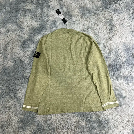 Stone Island Men's Light Yellow Knit Sweater 0089