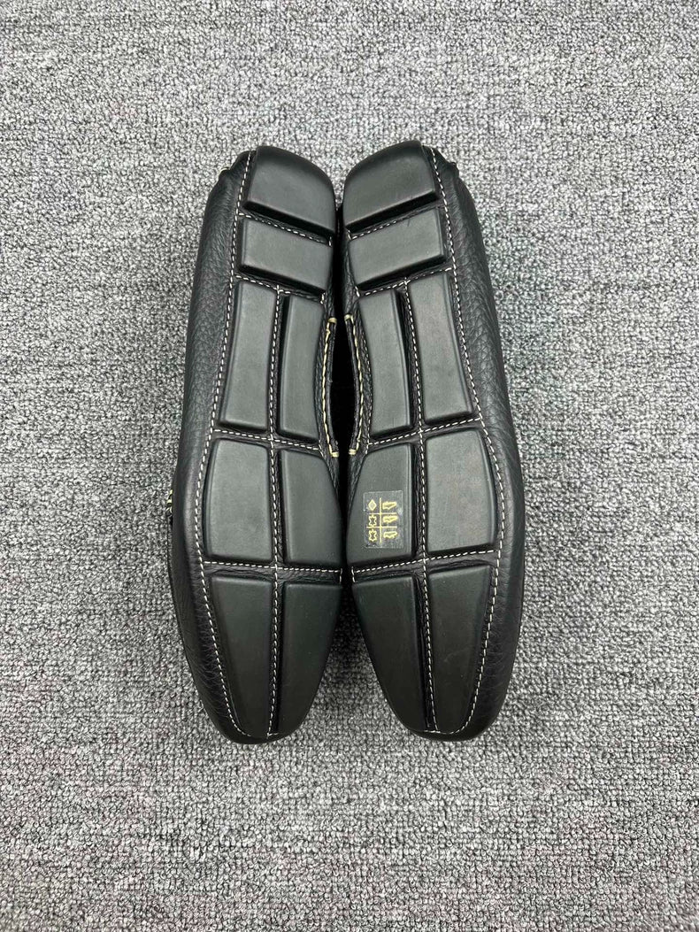 Prada Black Leather Loafers-yf