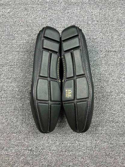 Prada Black Leather Loafers-yf