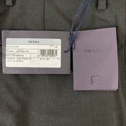 Black Wool Casual Suit Pants