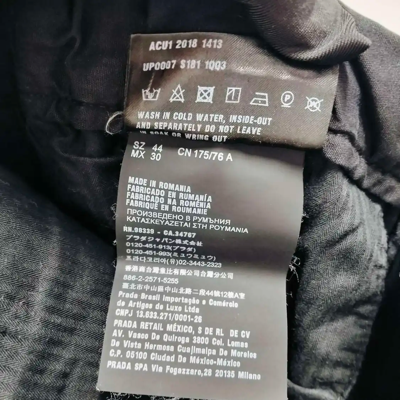 Prada Black Men's Casual Pants L Size