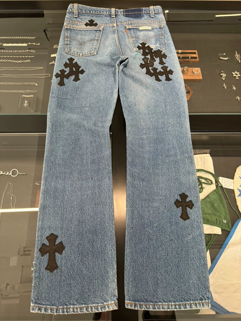 Chrome Hearts Levi's 517 Washed Jeans-yf