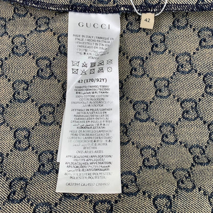 Gucci Blue Logo Print Denim Dress