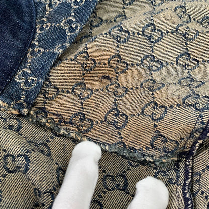 Gucci Blue Logo Print Denim Dress