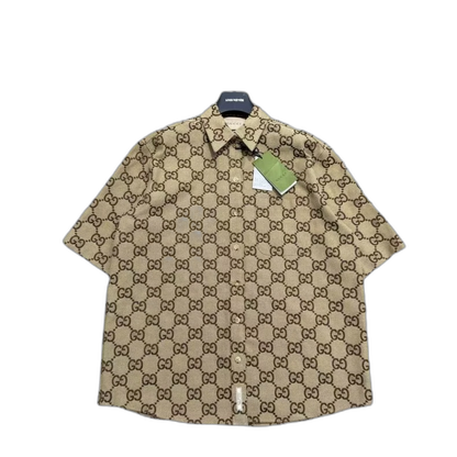 Gucci Double G Print Short Sleeve Shirt-zp