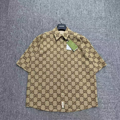 Gucci Double G Print Short Sleeve Shirt-zp