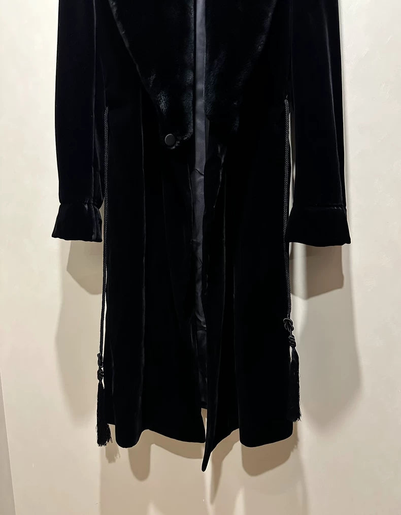 Saint Laurent Velvet Overcoat 22FW