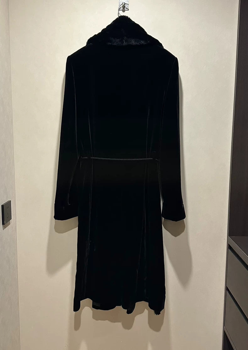 Saint Laurent Velvet Overcoat 22FW
