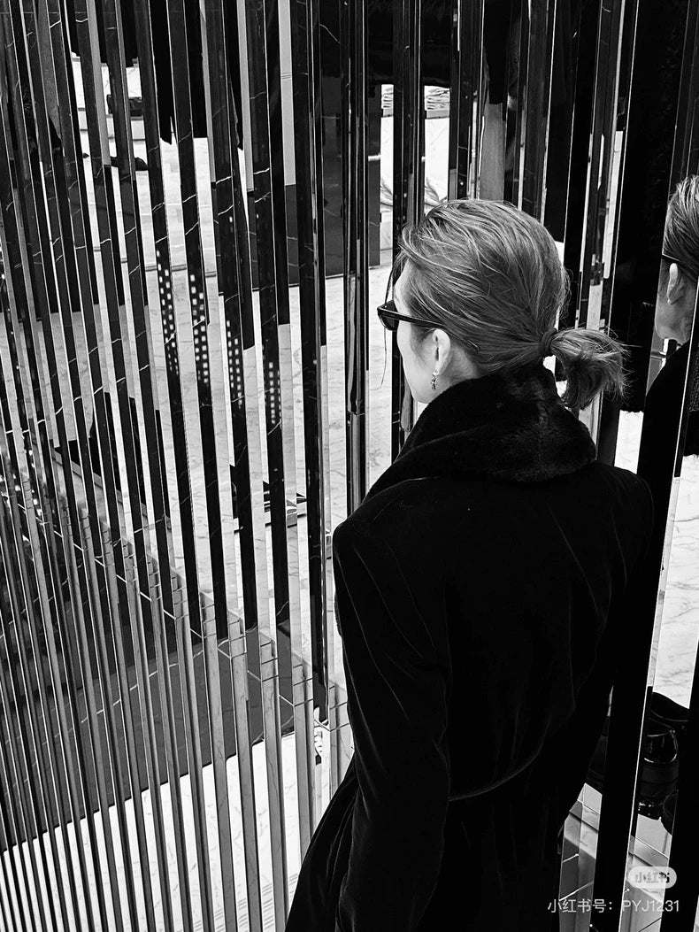 Saint Laurent Velvet Overcoat 22FW