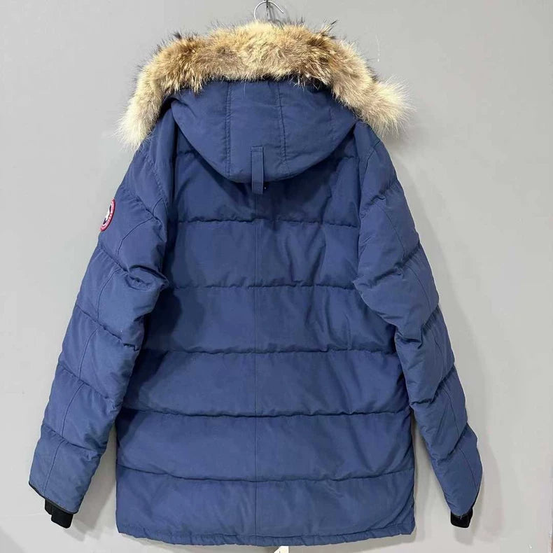 Canada Goose Blue Fur Collar Down Jacket