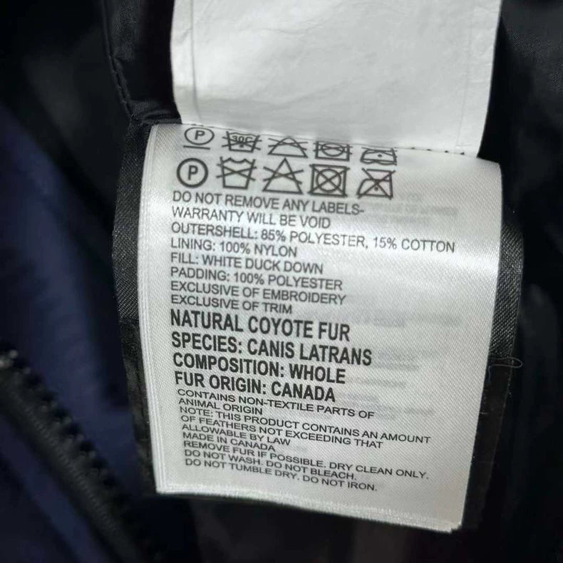 Canada Goose Blue Fur Collar Down Jacket