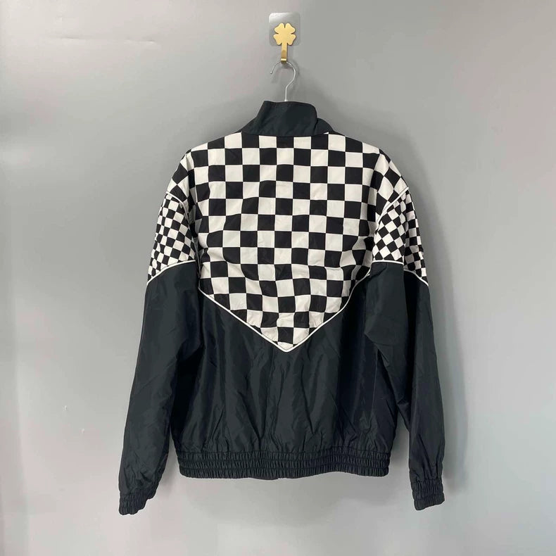 Celine Black and White Checkered Windbreaker