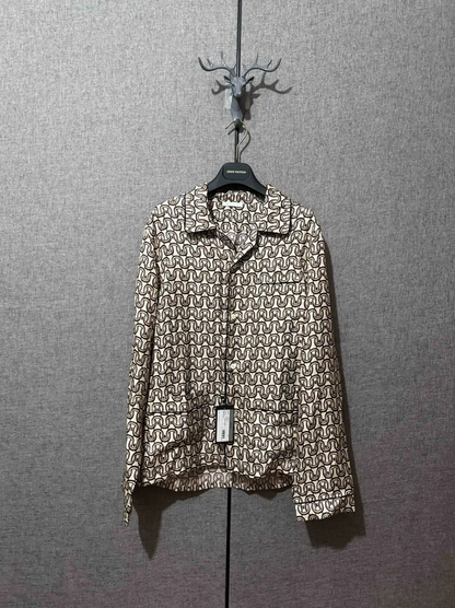 Prada White Silk Printed Jacket