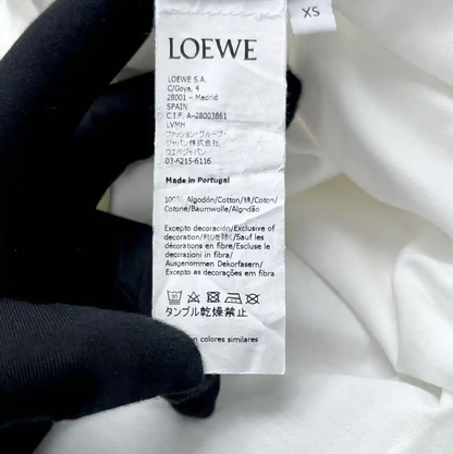 Loewe White Cotton Blend Short Sleeve T-Shirt 0089