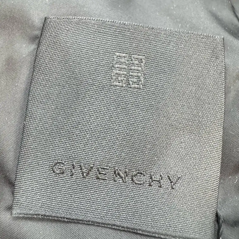 Givenchy Men's Long Sleeve Black Logo Jacket 0089