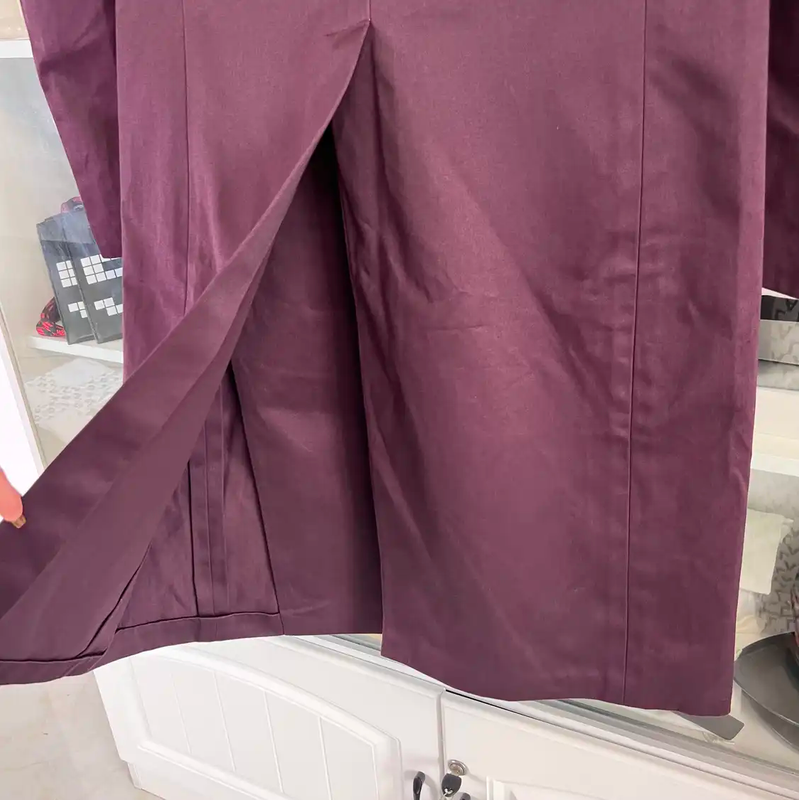 Prada Burgundy Cotton Mid-Length Men's Coat