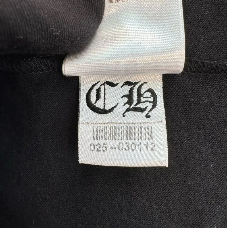 Chrome Hearts Black Cotton T-Shirt with Floral Design 0089