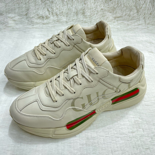 Gucci Rhyton Logo Sneakers in Ivory 0079