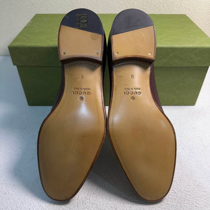 Gucci Maroon Horsebit Casual Shoes for Men 0079