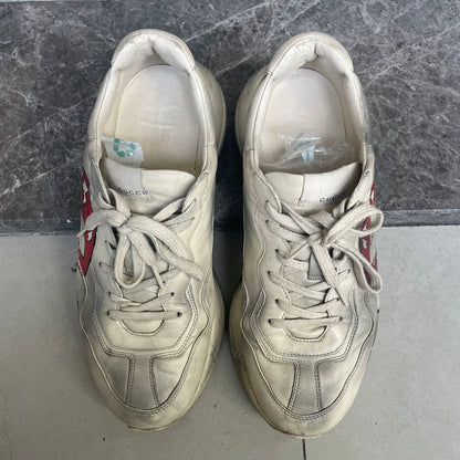 Gucci Rhyton Leather Lip Print Casual Sneakers 0079