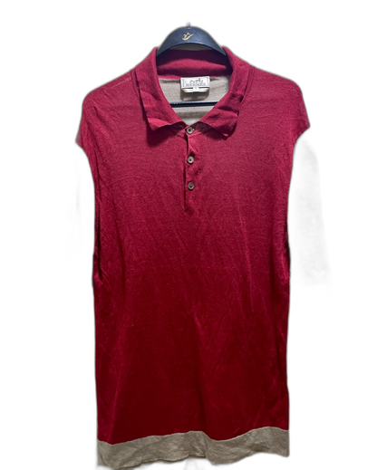 Hermes Knit Polo Shirt in Red