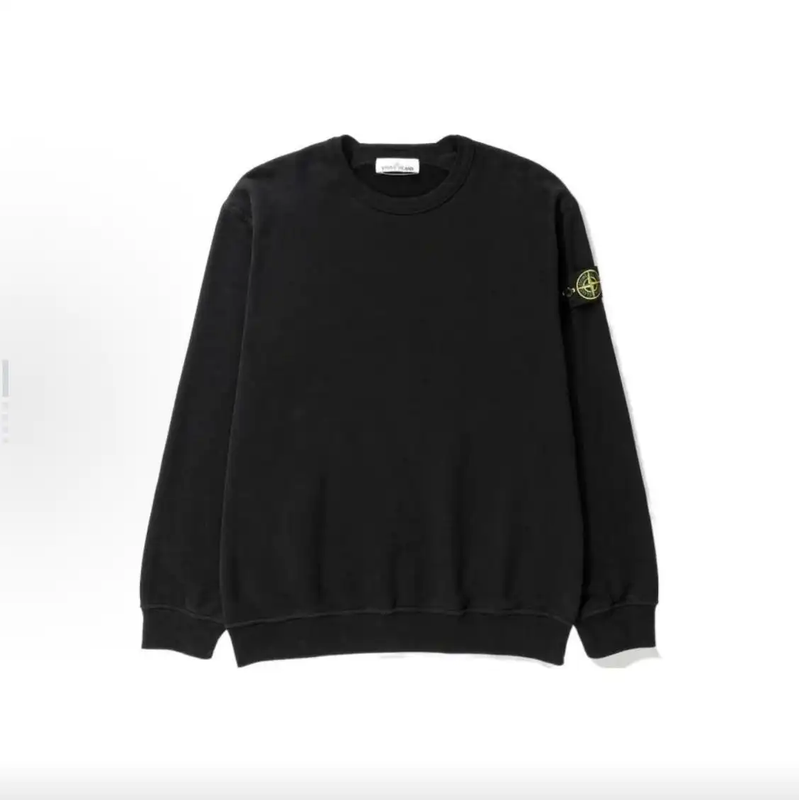 Stone Island Black Cotton Men's Hoodie 0089