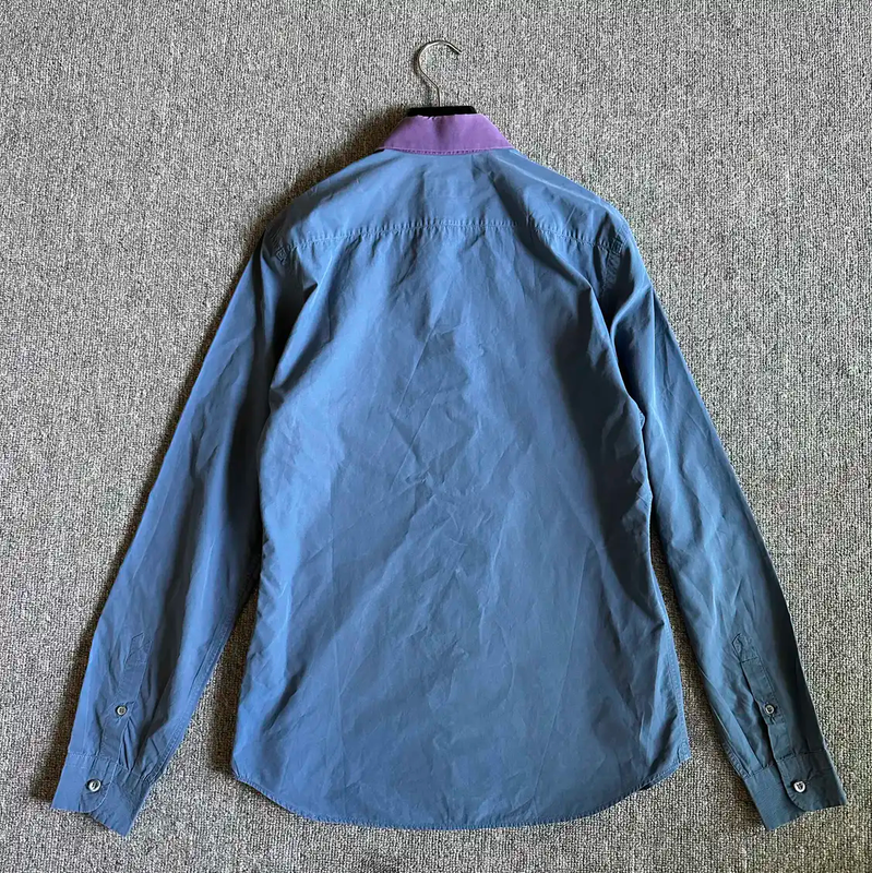 Prada Men's Light Blue Long Sleeve Shirt