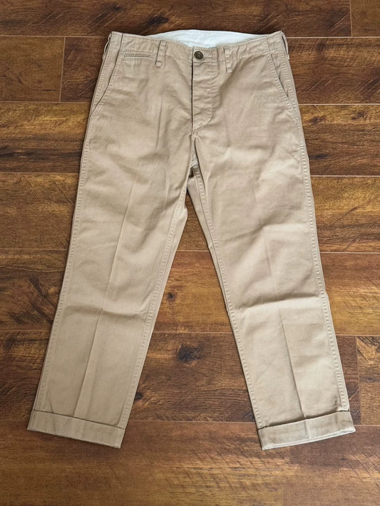 Visvim High Water Chino Pants in Khaki