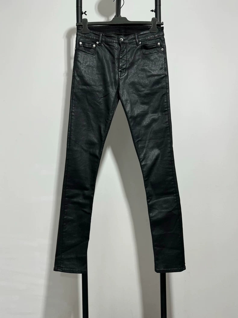 Rick Owens Black Waxed Pants