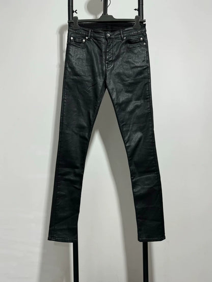 Rick Owens Black Waxed Pants