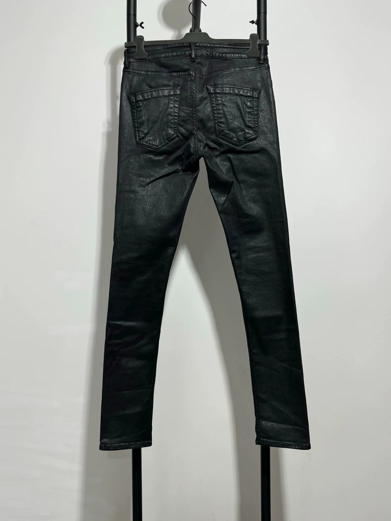 Rick Owens Black Waxed Pants