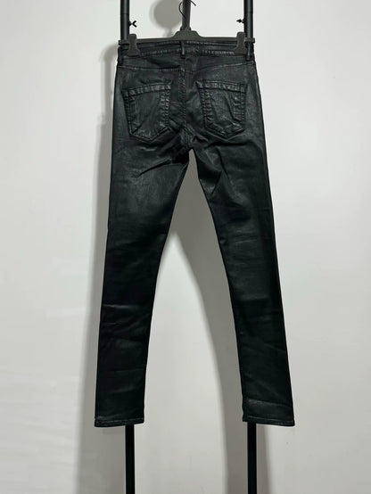 Rick Owens Black Waxed Pants