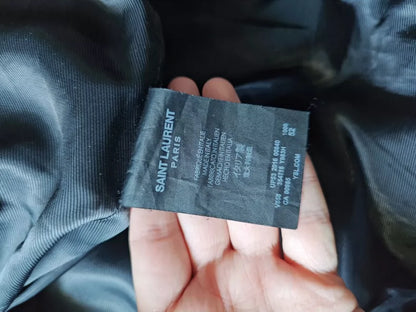 Saint Laurent Striped Wool Bomber Jacket