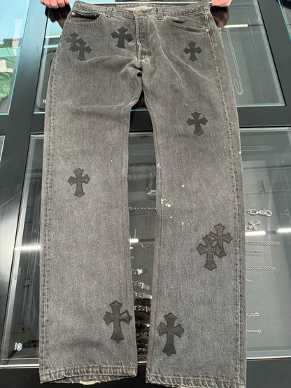 Chrome Hearts Black Grey 501 Jeans-yf