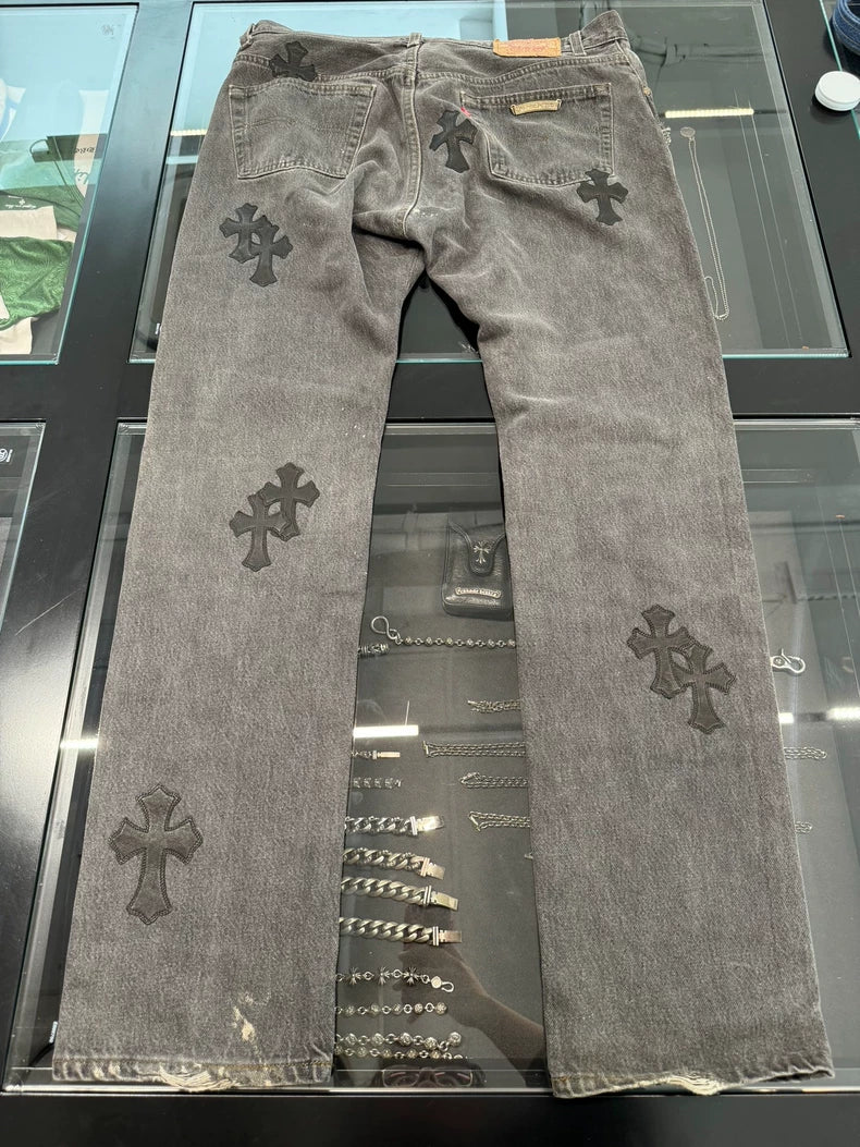 Chrome Hearts Black Grey 501 Jeans-yf