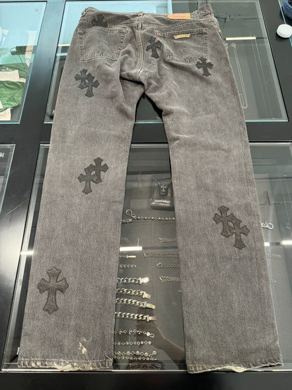 Chrome Hearts Black Grey 501 Jeans-yf
