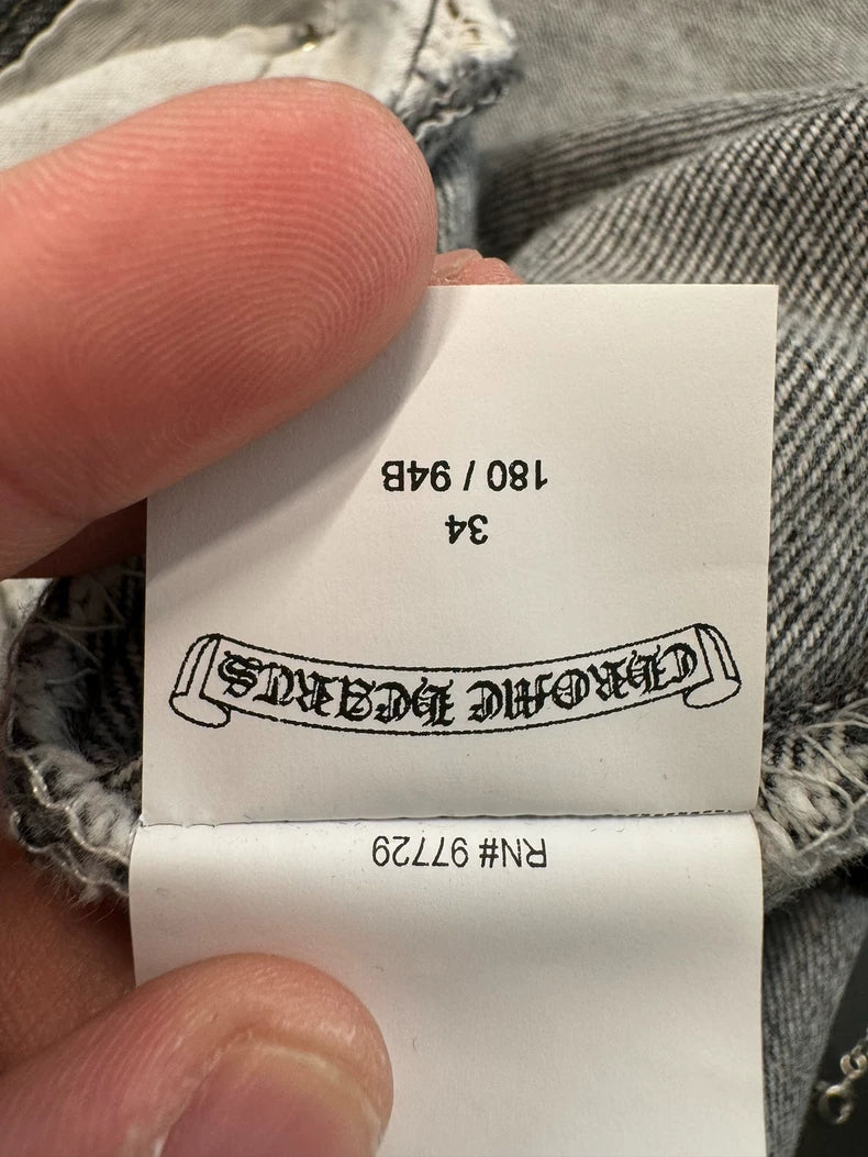 Chrome Hearts Black Grey 501 Jeans-yf